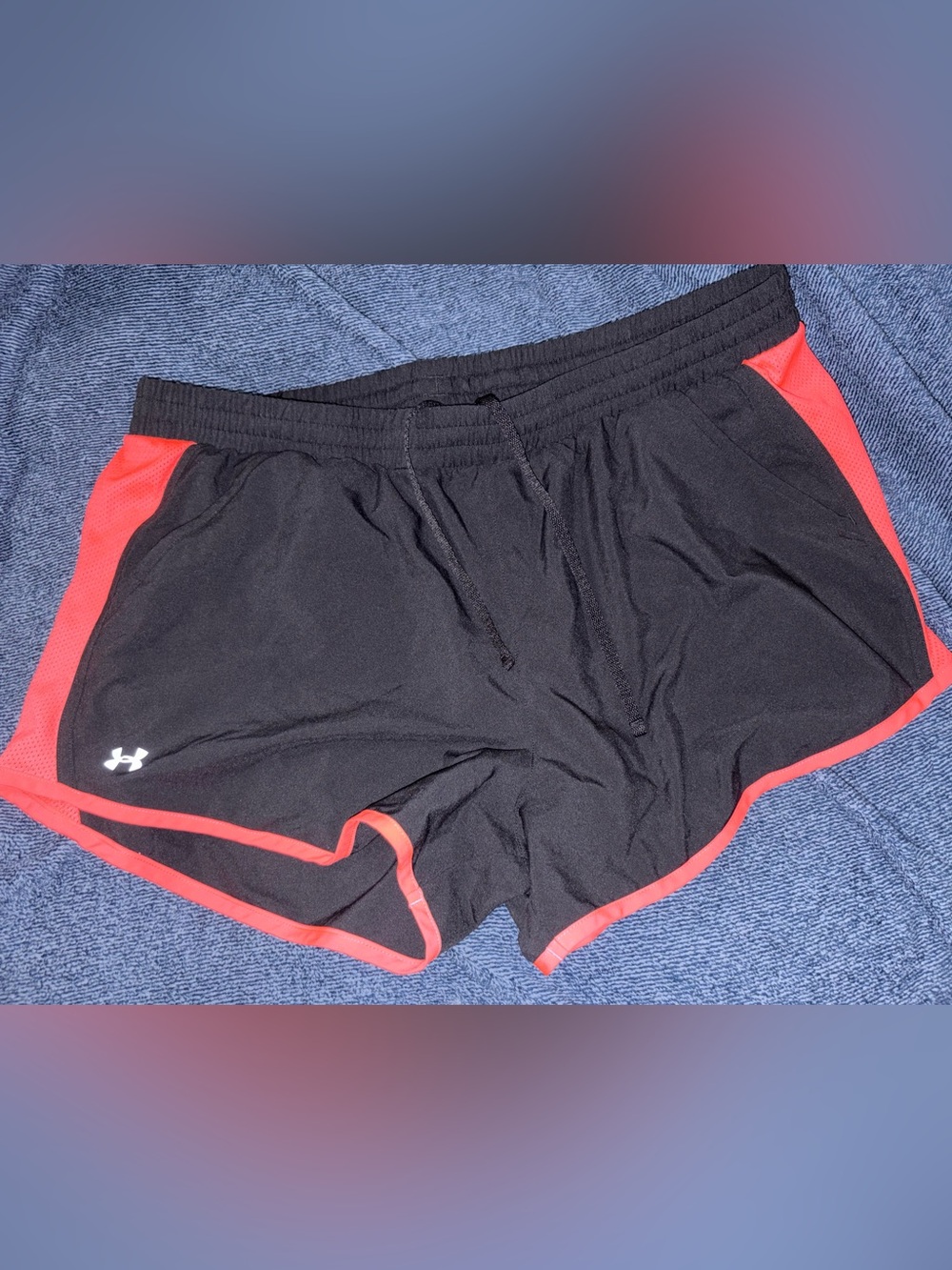 Under Armour Women’s Black Running Shorts with Red Trim